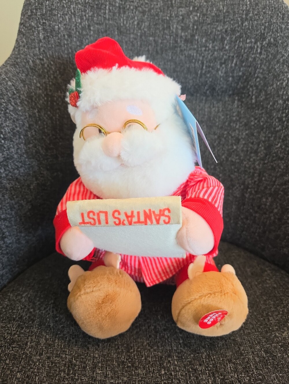 NWT Cuddle Barn Animated Jammie Ol' St Nick Plays Santa Claus is Coming to Town